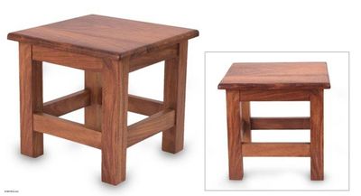 Main image for Unique Contemporary Parota Wood End Table San Pedrito Mission