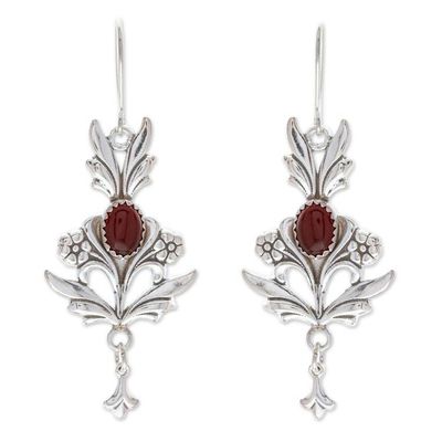 Alternate image for Sterling Silver Carnelian Earrings Endless Romance