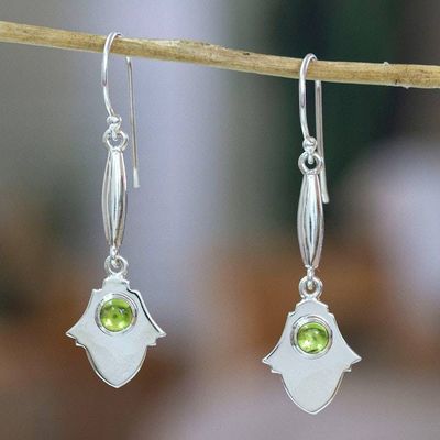 Primary image for Classic-Inspired Natural Peridot and Silver Dangle Earrings Lucky Alhambra