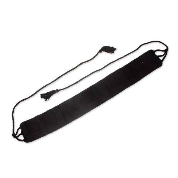 Alternate image for Mexican Handwoven 100 Cotton Obi Wrap Belt in a Black Hue Nocturnal Status