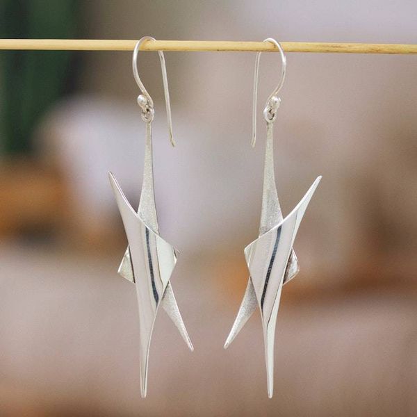 Alternate image for Star Fine Silver Dangle Earrings Sierra Stars