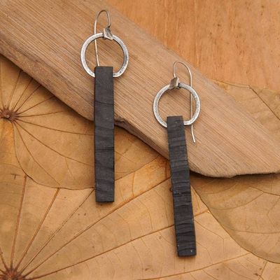 Alternate image for Ebony drop earrings You