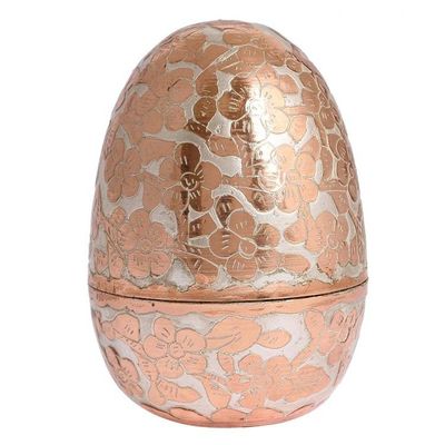 Alternate image for Hand Crafted Silver Accent Copper Decorative Box from Mexico Glimmering Glory