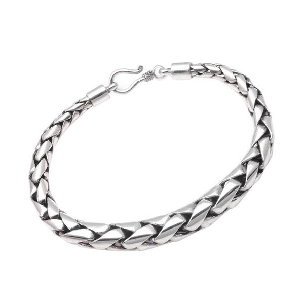 Alternate image for High-Polish Sterling Silver Wheat Chain Bracelet from Bali Expanding Gleam