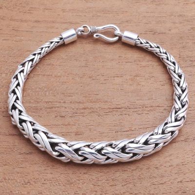 Primary image for Expanding Sterling Silver Wheat Chain Bracelet from Bali Expanding Wheat
