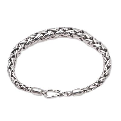 Alternate image for Expanding Sterling Silver Wheat Chain Bracelet from Bali Expanding Wheat