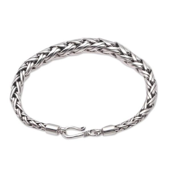Alternate image for Expanding Sterling Silver Wheat Chain Bracelet from Bali Expanding Wheat