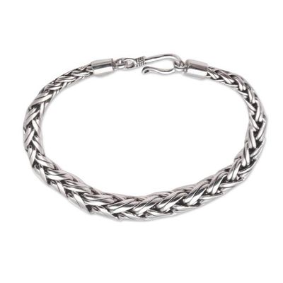Alternate image for Expanding Sterling Silver Wheat Chain Bracelet from Bali Expanding Wheat