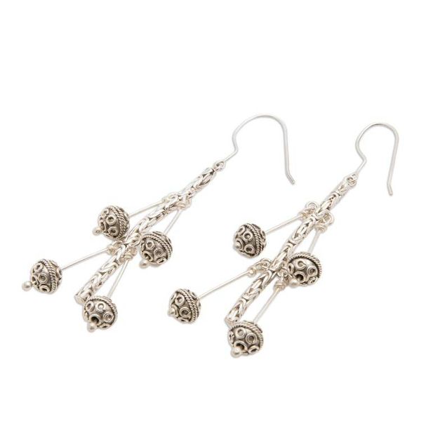 Alternate image for Sterling silver drop earrings Silver Night