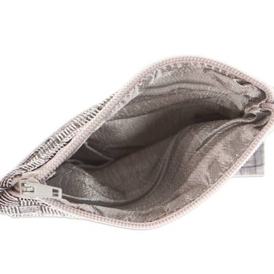 Alternate image for Black and White Basket Weave Patterned Cotton Coin Purse Frugal Weave