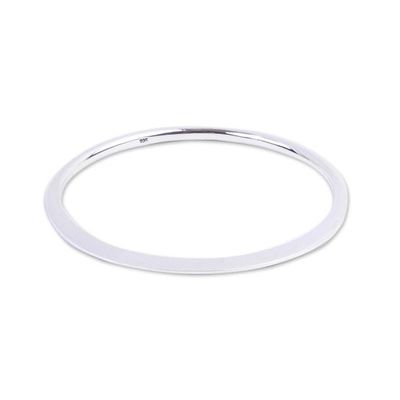 Alternate image for Contemporary Sterling Silver Ellipse Bangle from Taxco Polished Ellipse