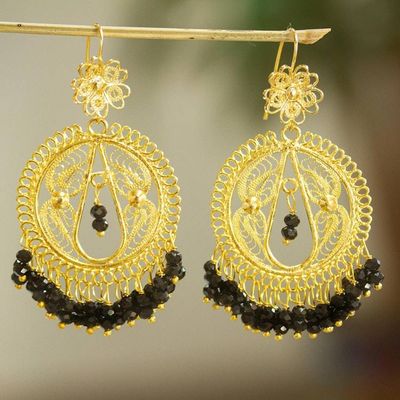 Alternate image for Filigree Chandelier Earrings in 10k Gold Plate Valley Mystery