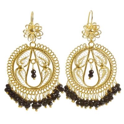 Alternate image for Filigree Chandelier Earrings in 10k Gold Plate Valley Mystery