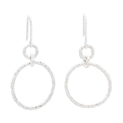 Alternate image for Taxco Sterling Silver Earrings Intimate Circle