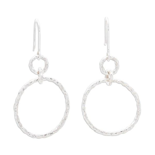 Alternate image for Taxco Sterling Silver Earrings Intimate Circle