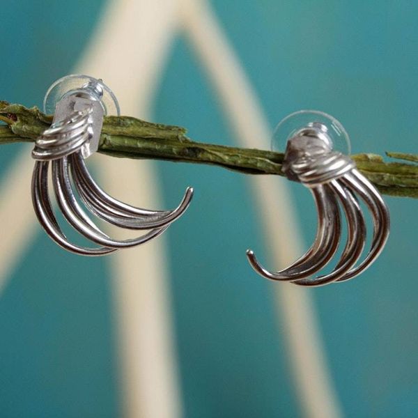 Alternate image for Modern Mexican Sterling Silver Drop Earrings Comet of Legend