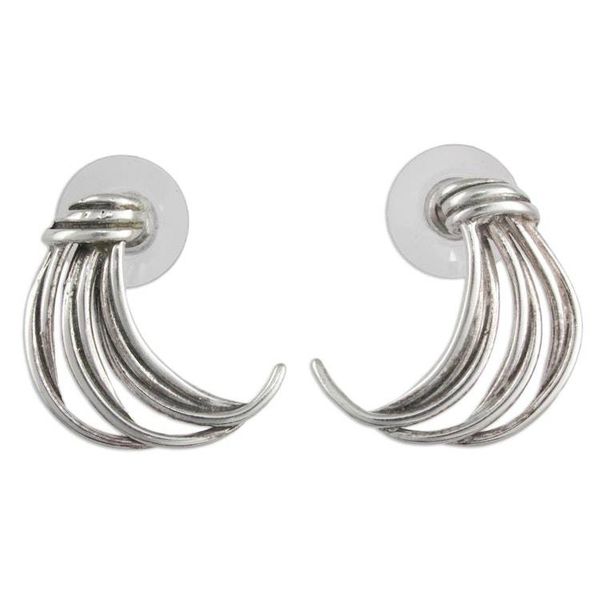 Alternate image for Modern Mexican Sterling Silver Drop Earrings Comet of Legend