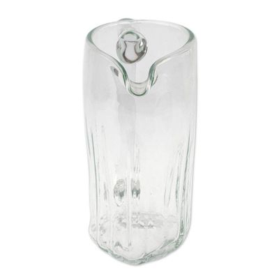 Alternate image for Hand Blown Eco-Friendly Recycled Glass Pitcher from Mexico Garden Relaxation