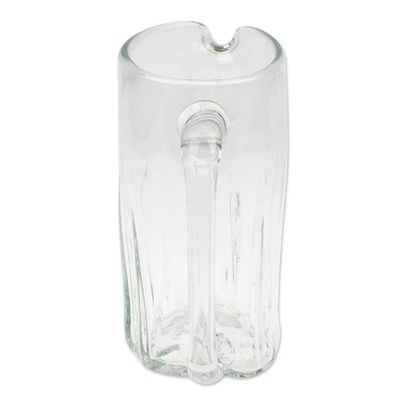 Alternate image for Hand Blown Eco-Friendly Recycled Glass Pitcher from Mexico Garden Relaxation
