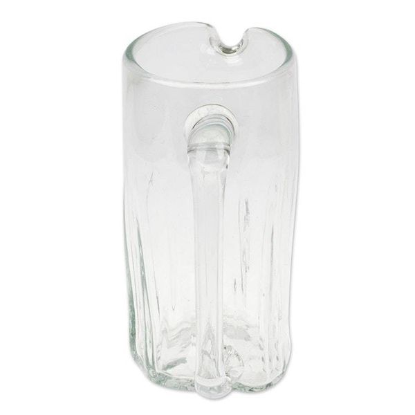 Alternate image for Hand Blown Eco-Friendly Recycled Glass Pitcher from Mexico Garden Relaxation