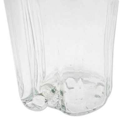 Alternate image for Hand Blown Eco-Friendly Recycled Glass Pitcher from Mexico Garden Relaxation