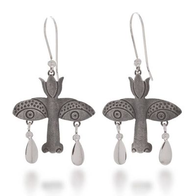 Alternate image for Artisan Crafted Earrings Taxco Sterling Silver Jewelry Mystical Vision