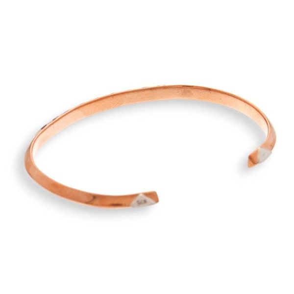 Alternate image for Geometric-Themed Copper and Taxco Silver Cuff Bracelet Chic Geometry