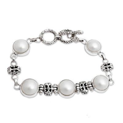 Alternate image for Cultured Mabe Pearl Link Bracelet Moonlit Poem