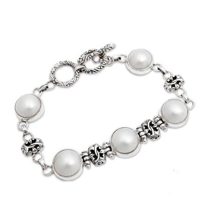 Alternate image for Cultured Mabe Pearl Link Bracelet Moonlit Poem
