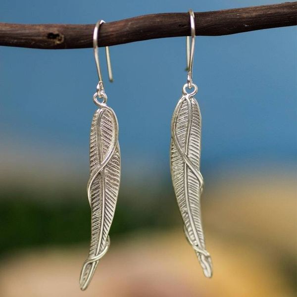Alternate image for Handcrafted Art Nouveau Silver Earrings Nouveau Grace