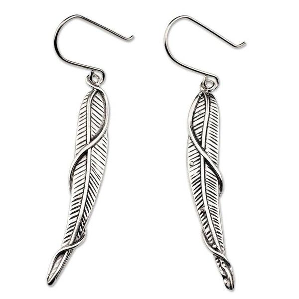 Alternate image for Handcrafted Art Nouveau Silver Earrings Nouveau Grace