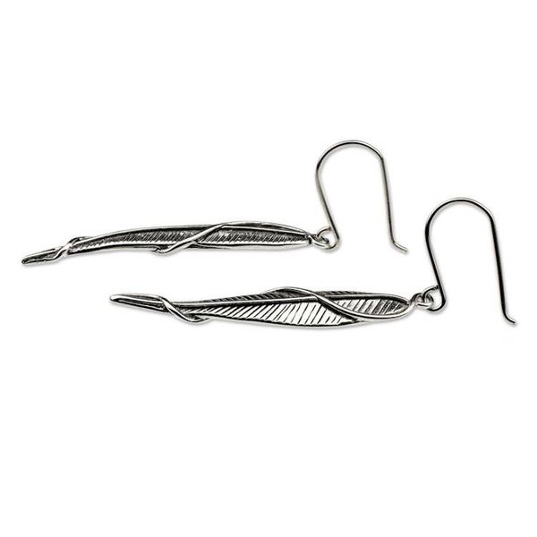 Alternate image for Handcrafted Art Nouveau Silver Earrings Nouveau Grace