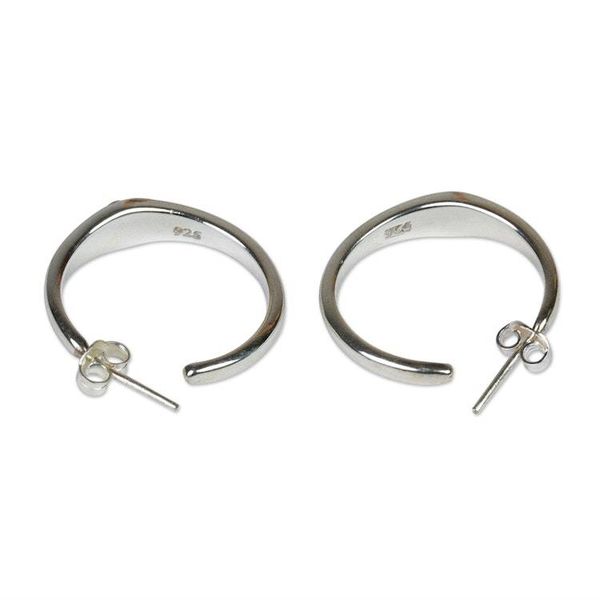 Alternate image for Half Hoop Earrings with Citrine Eclipse