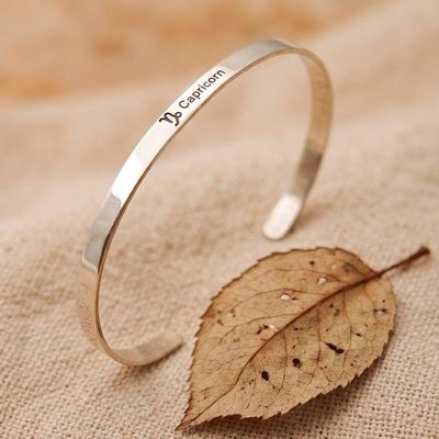 Primary image for Unisex Polished Capricorn-Themed Sterling Silver Bracelet Capricorn Prestige