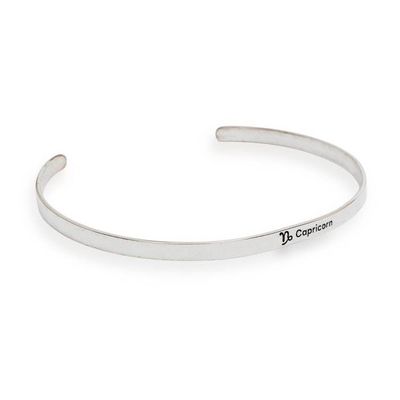 Alternate image for Unisex Polished Capricorn-Themed Sterling Silver Bracelet Capricorn Prestige