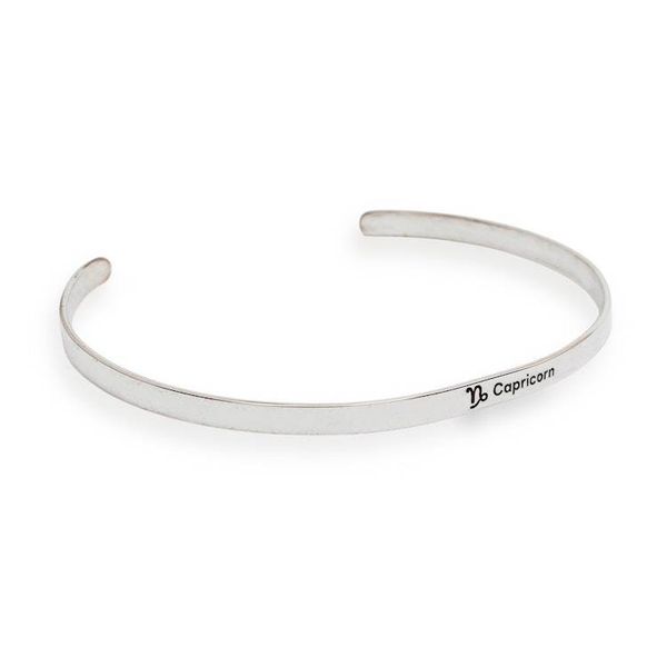 Alternate image for Unisex Polished Capricorn-Themed Sterling Silver Bracelet Capricorn Prestige