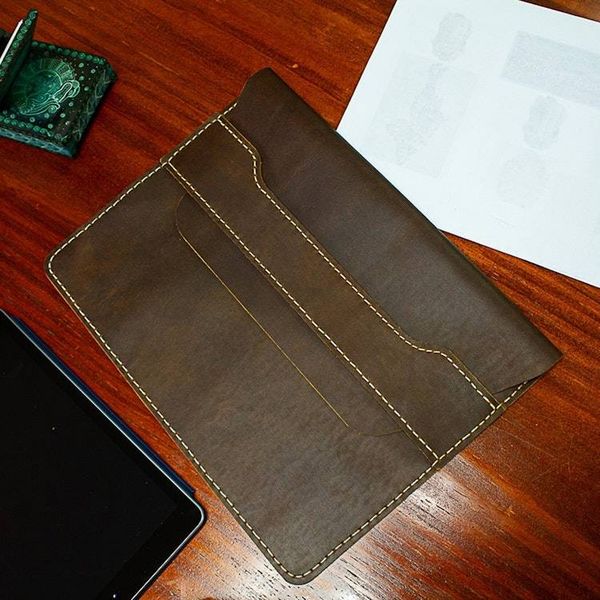 Alternate image for Rich Brown Leather Portfolio from Mexico Bold Business