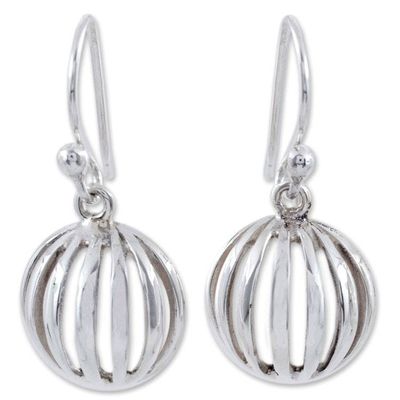Alternate image for Hand Crafted Modern Sterling Silver Dangle Earrings Taxco Trends