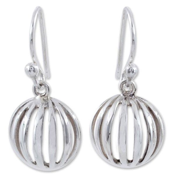 Alternate image for Hand Crafted Modern Sterling Silver Dangle Earrings Taxco Trends