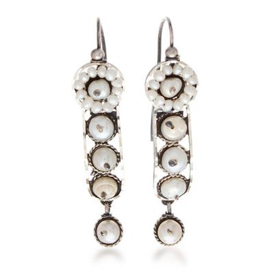 Alternate image for White Cultured Pearl Dangle Earrings from Mexico White Beauty