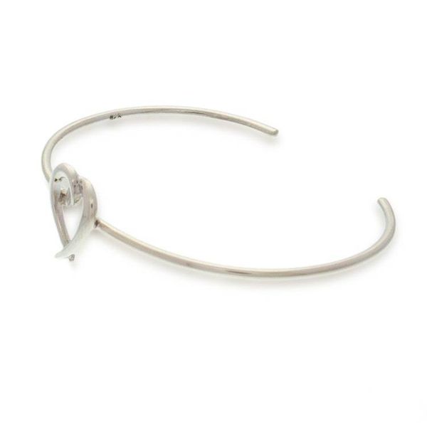 Alternate image for Romantic Minimalist Polished Sterling Silver Cuff Bracelet Minimalist Love