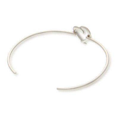 Alternate image for Romantic Minimalist Polished Sterling Silver Cuff Bracelet Minimalist Love