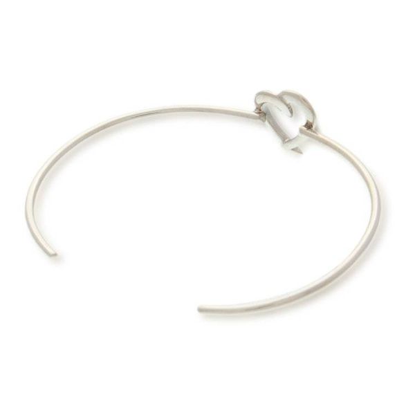 Alternate image for Romantic Minimalist Polished Sterling Silver Cuff Bracelet Minimalist Love
