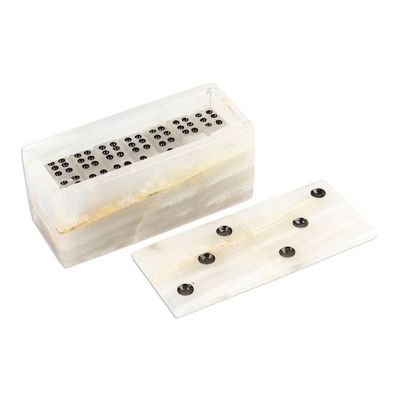 Alternate image for Natural Onyx Domino Set from Mexico Earths Game