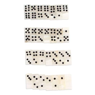 Alternate image for Natural Onyx Domino Set from Mexico Earths Game