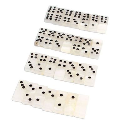 Alternate image for Natural Onyx Domino Set from Mexico Earths Game