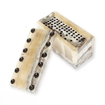 Alternate image for Natural Onyx Domino Set from Mexico Earths Game
