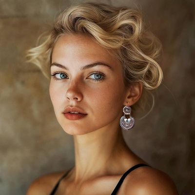 Alternate image for Floral Sterling Silver Filigree Dangle Earrings from Mexico Flower Scrolls