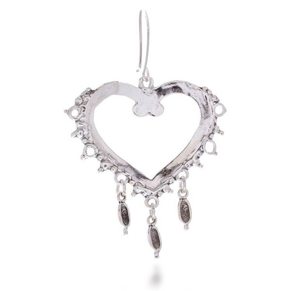 Alternate image for Sterling Silver Heart Earrings for the Romantic Heart of Frida