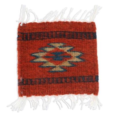 Alternate image for Zapotec coasters Set of 6 Aztec Sun